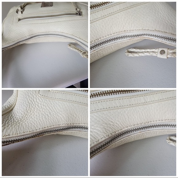 MCM Cream Leather Small Shoulder Hobo Bag - Picture 9 of 9